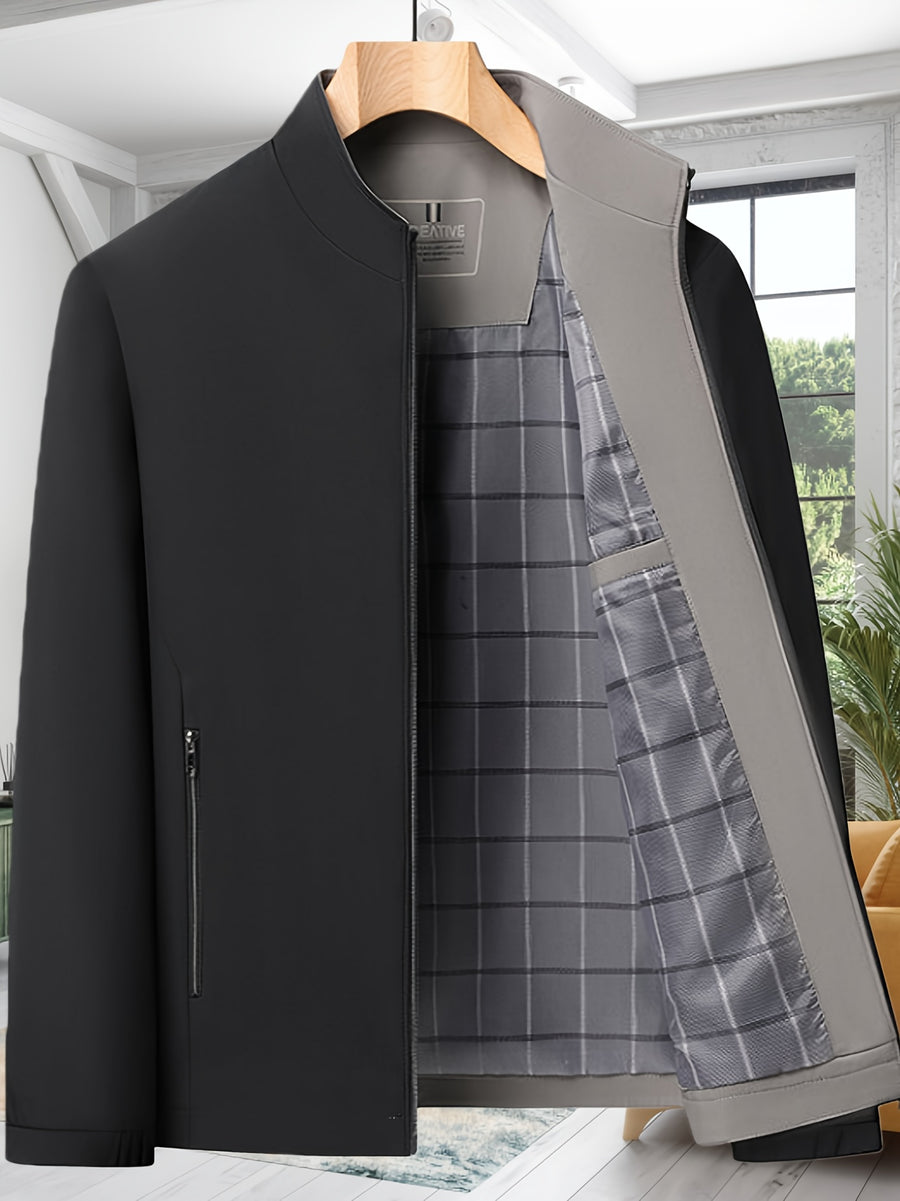 Veste, à col montant, jd1008 xing - 406 noir, détail du vêtement
