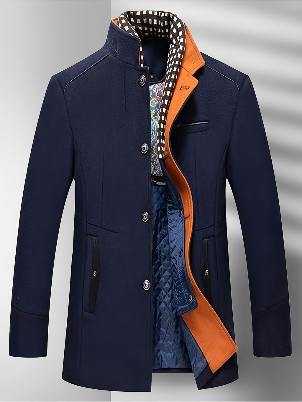 Veste en laine court pour homme, 55,4 % laine, tweed