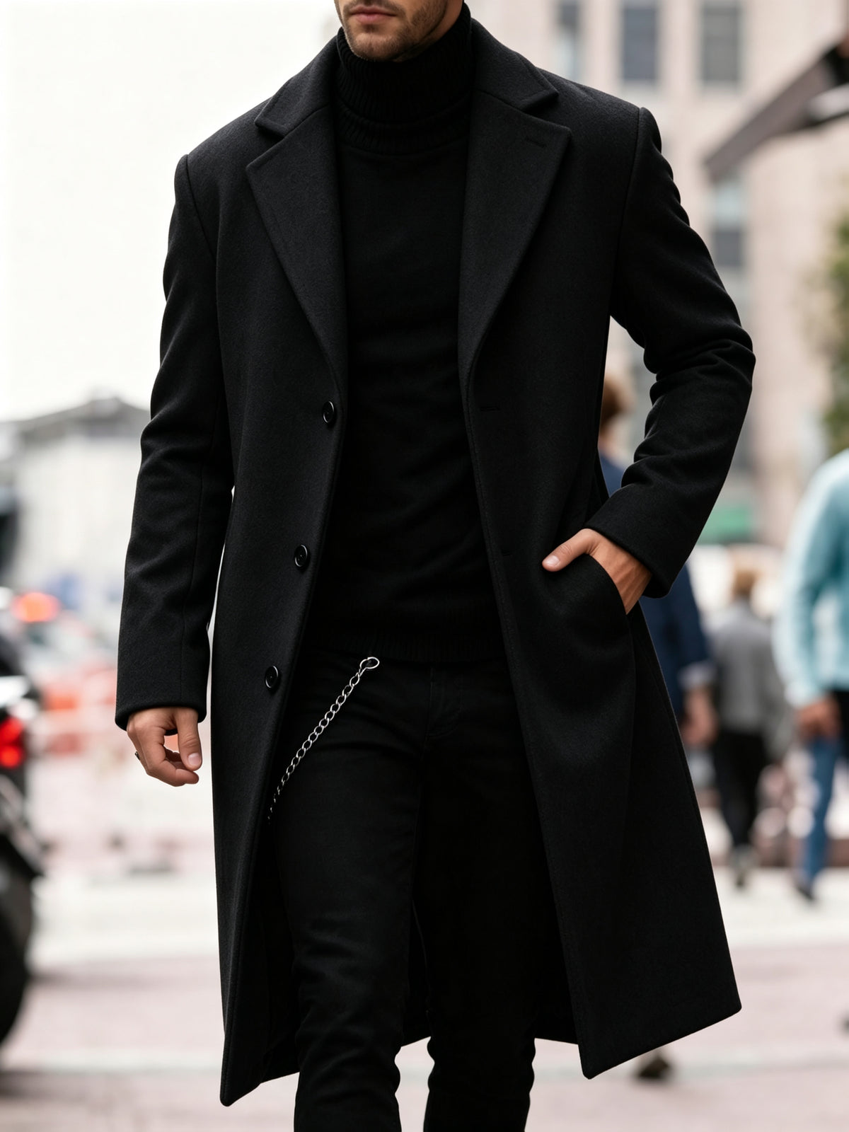 Trench pour homme, à revers, modele 7