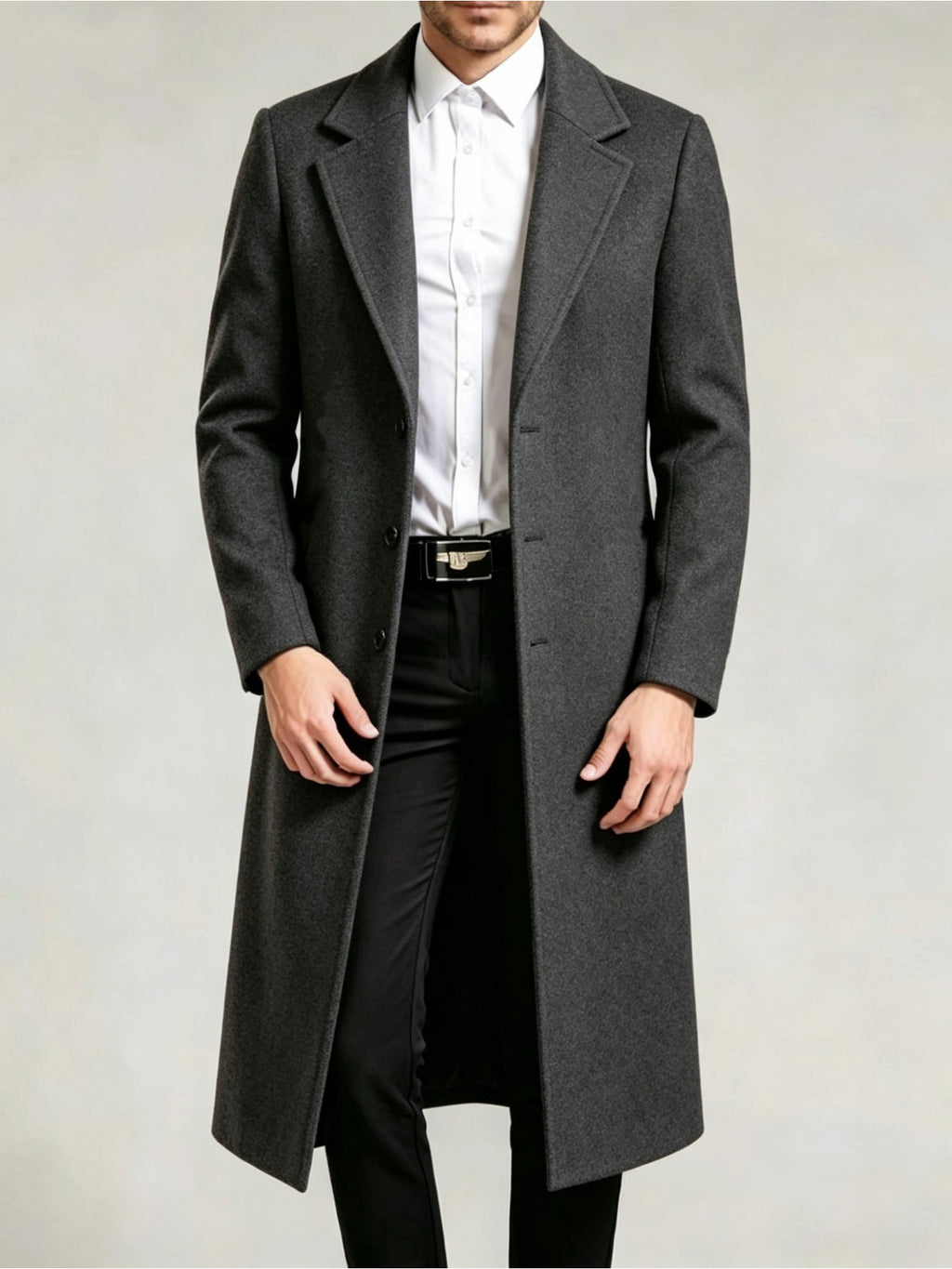 Trench pour homme, à revers, modele 6