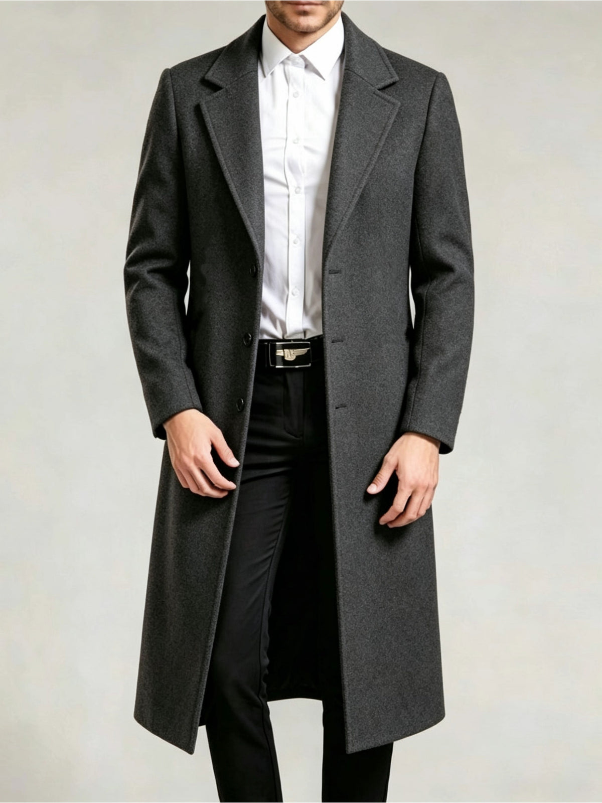 Trench pour homme, à revers, modele 6