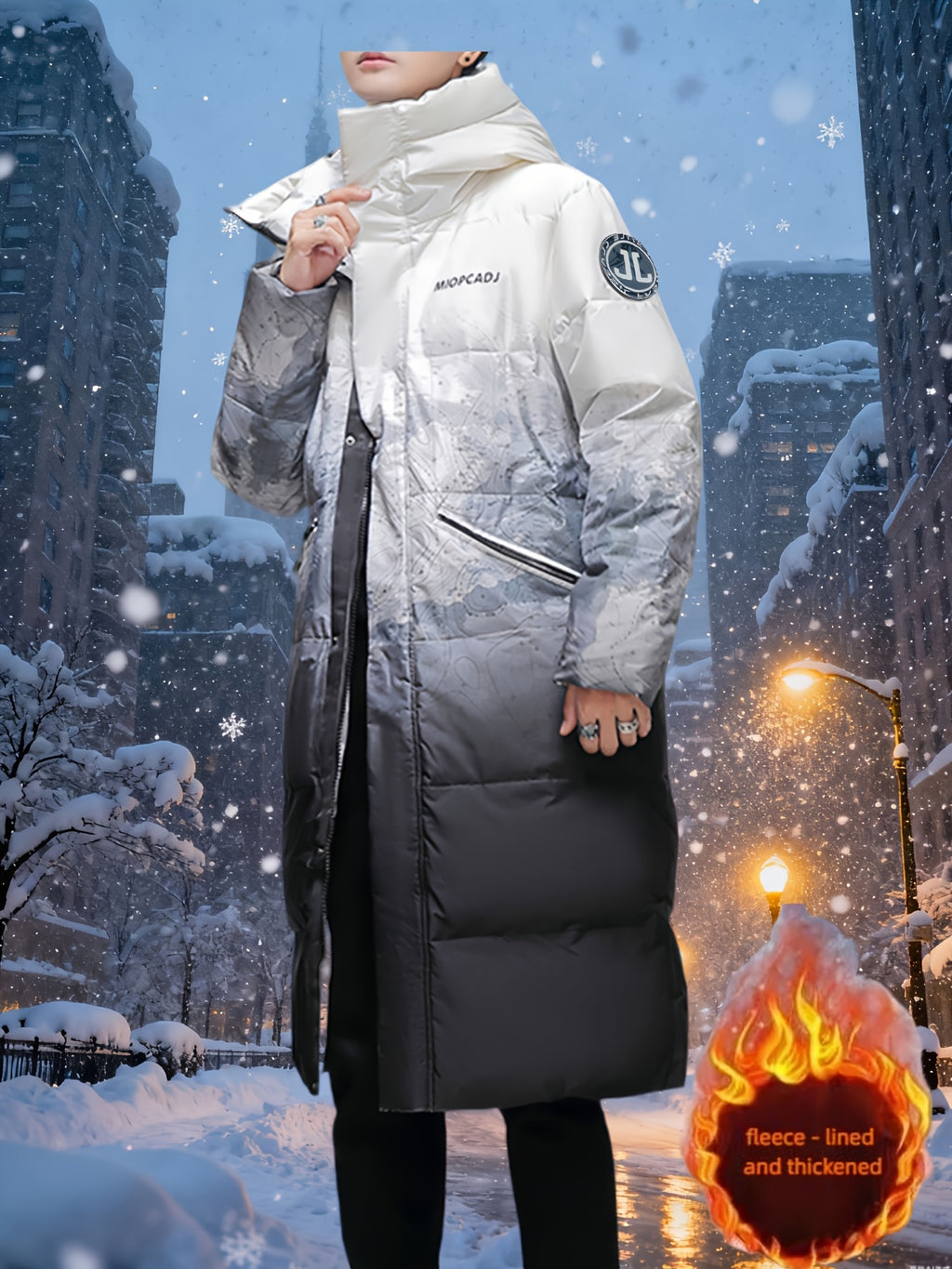 Doudoune matelassée pour homme, coupe-vent, à capuche, col montant