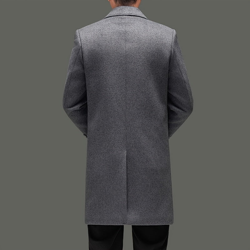 Trench en laine long, 48,1 % laine, velours, photo 5