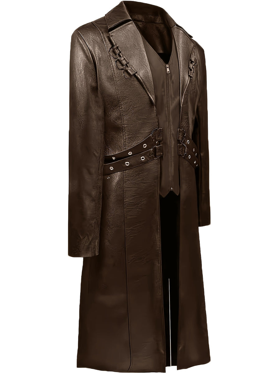 Manteau à revers automne hiver style western. Manteau trench long décontracté automne hiver, tendance et parfait pour l'automne et l'hiver en extérieur., photo 10