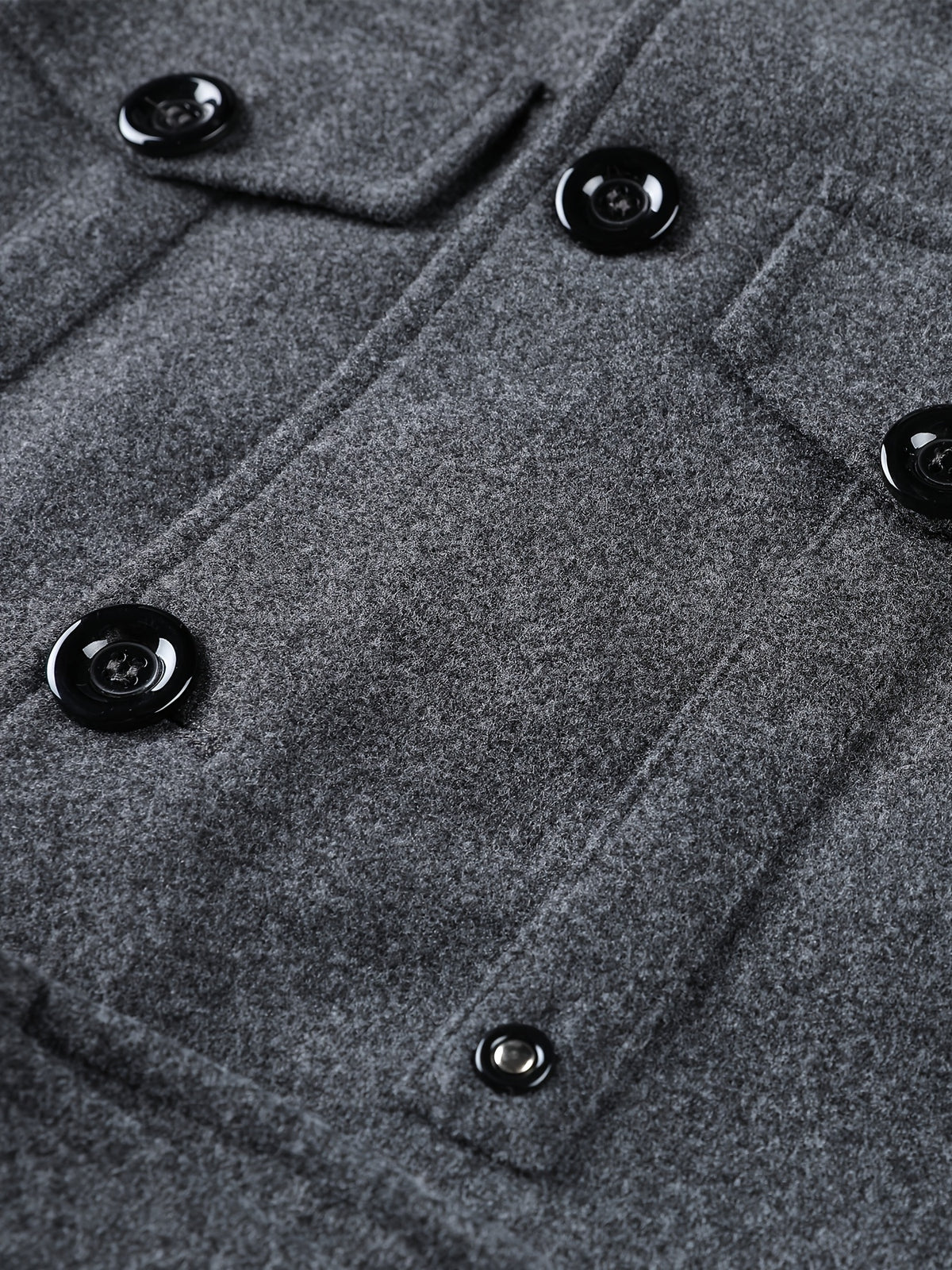 Veste long pour homme, à col montant, gris