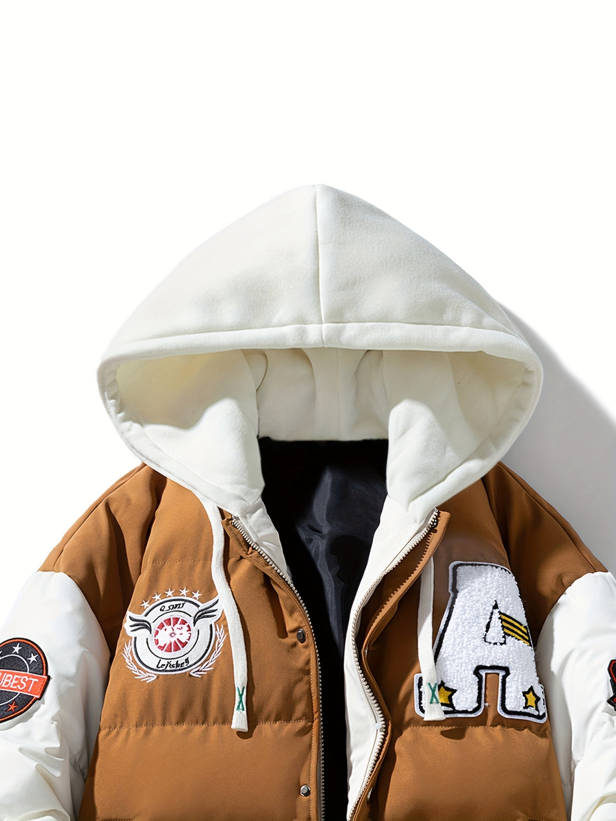 Veste long pour homme, à capuche, rouiller