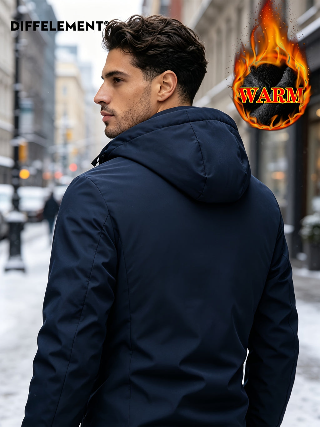 Parka pour homme, polaire, à capuche