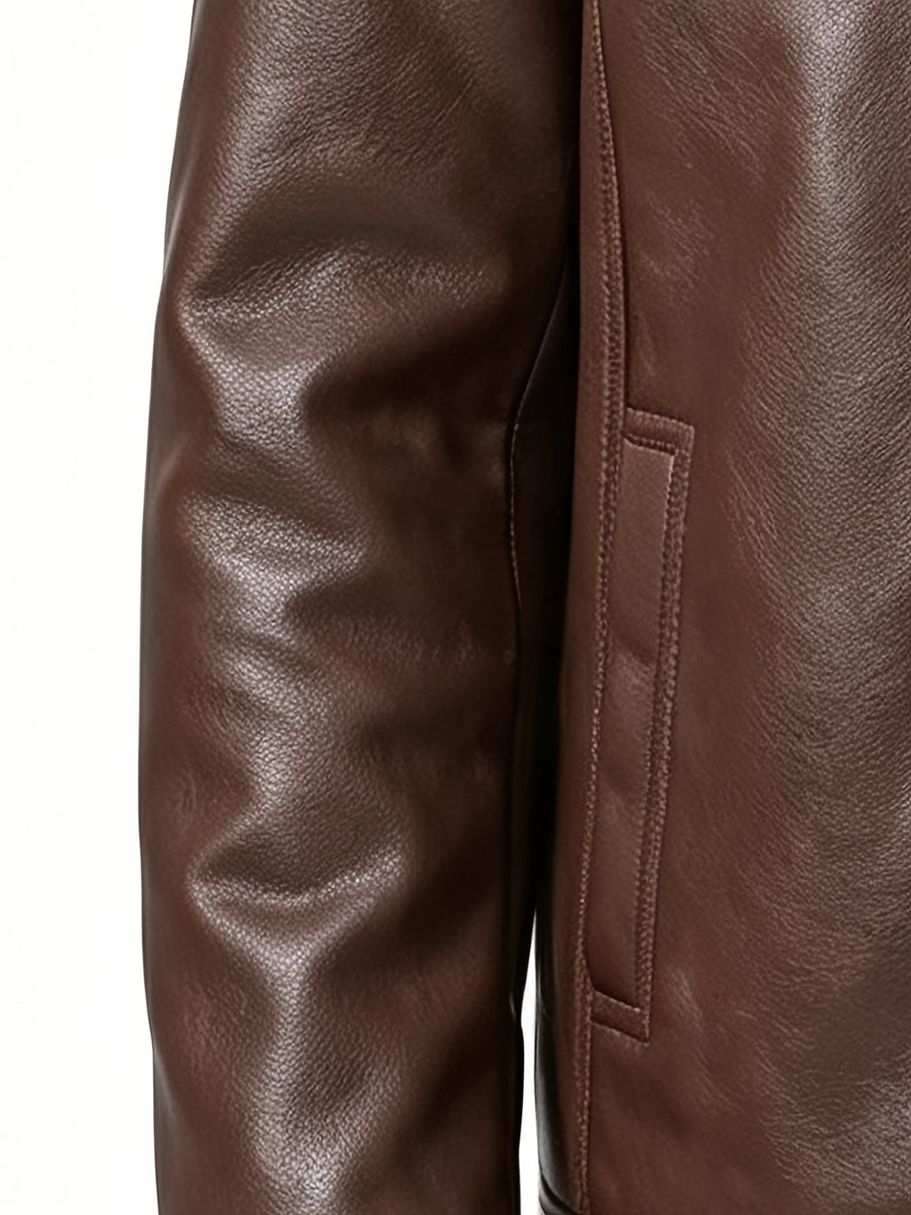 Veste pour homme, coupe-vent, à col montant, marron foncé