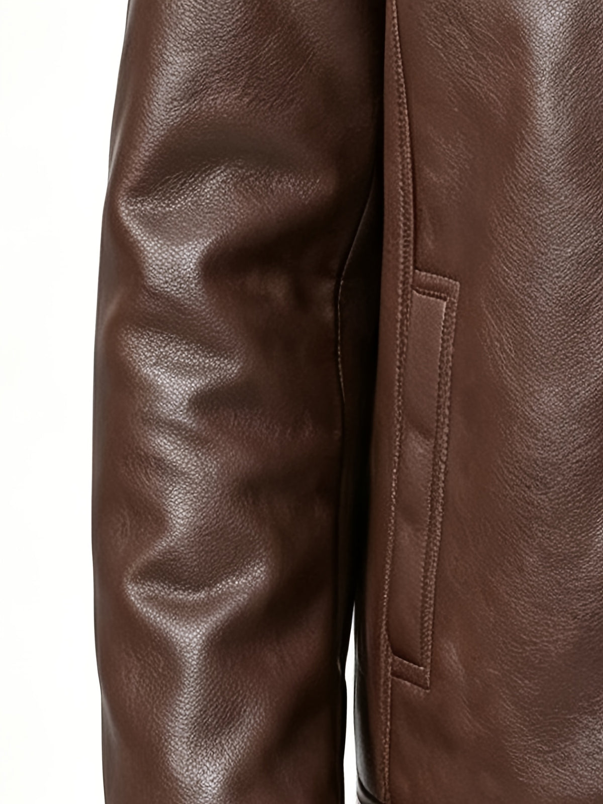 Veste pour homme, coupe-vent, à col montant, marron foncé