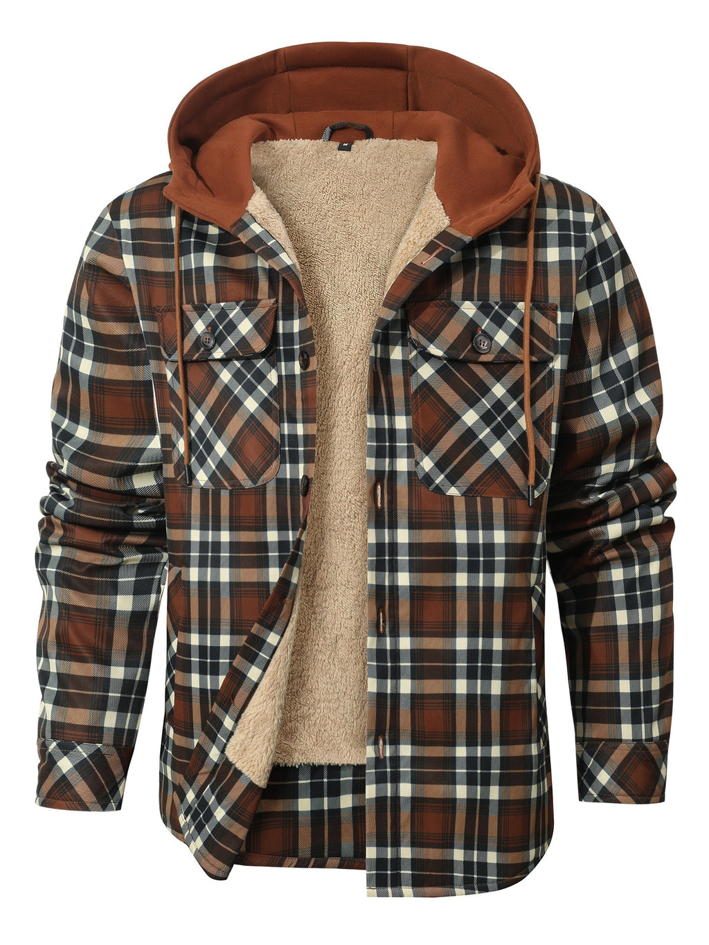 Veste pour homme, patchwork, à capuche, noir