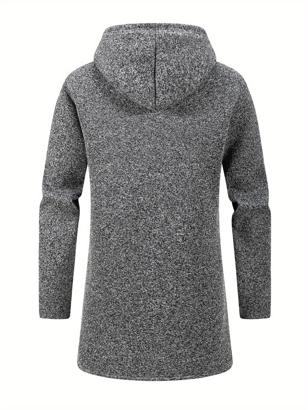 Manteau, polaire, à capuche, gris foncé, photo 10
