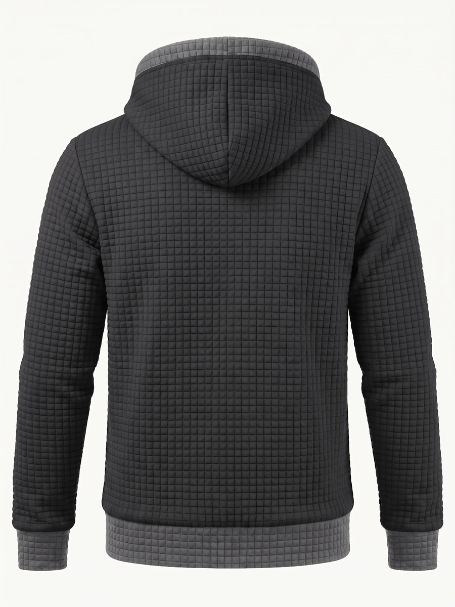 Veste, à carreaux, à capuche, ho noir, photo 14