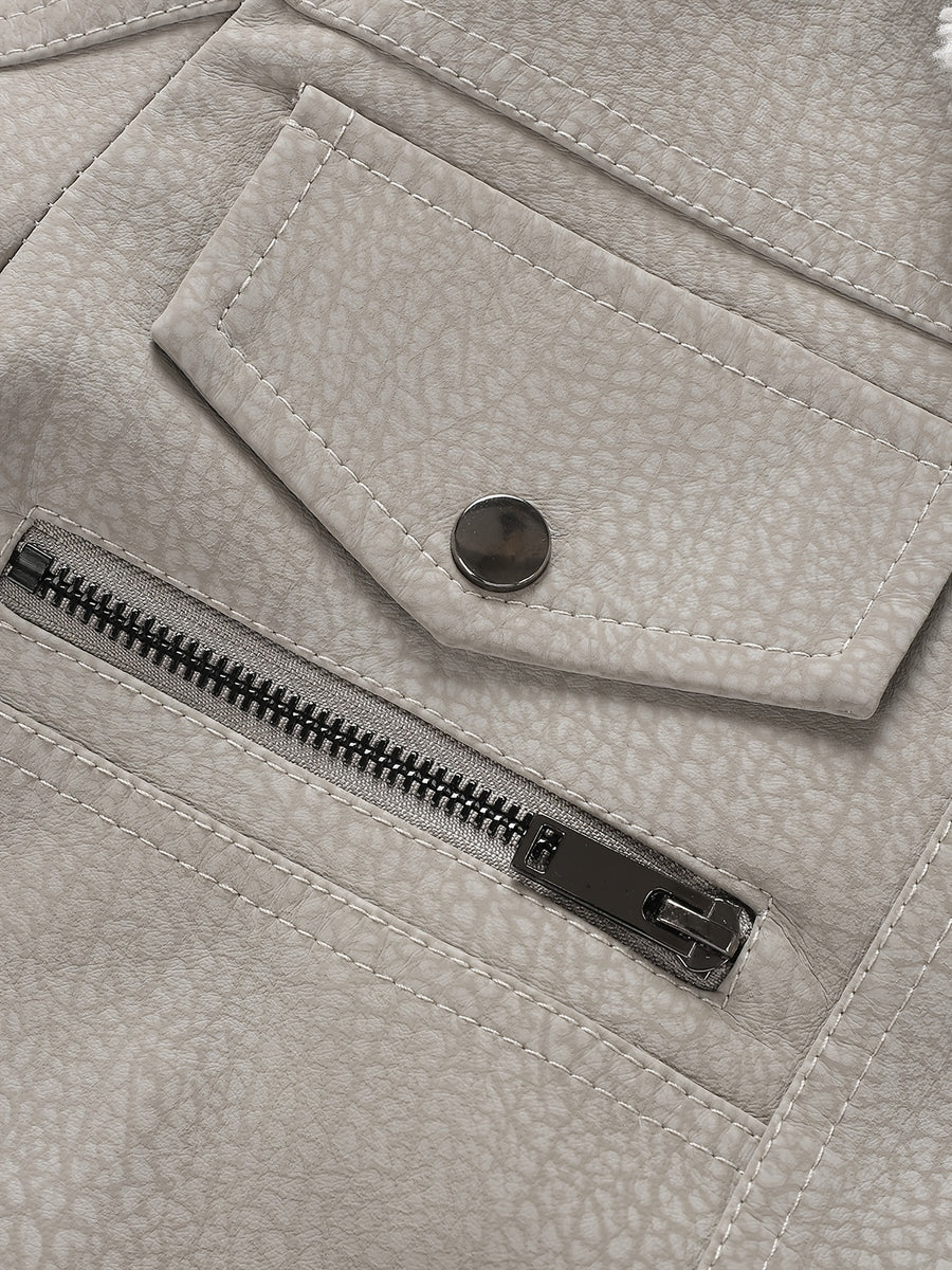 Veste, coupe-vent, à revers, noir, détail du vêtement
