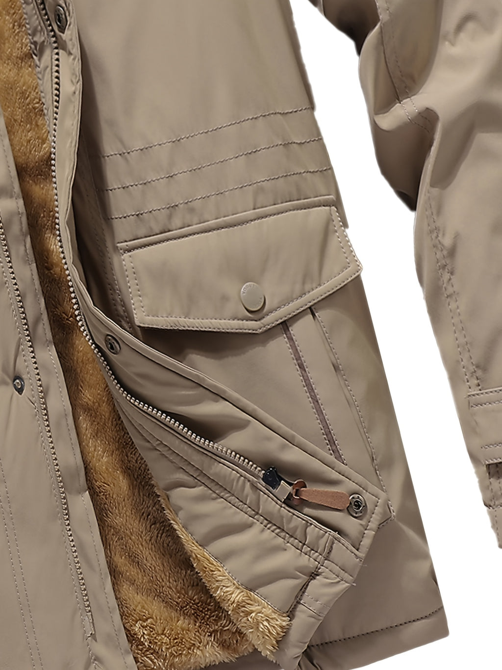 Veste long pour homme, à capuche, vert fougère