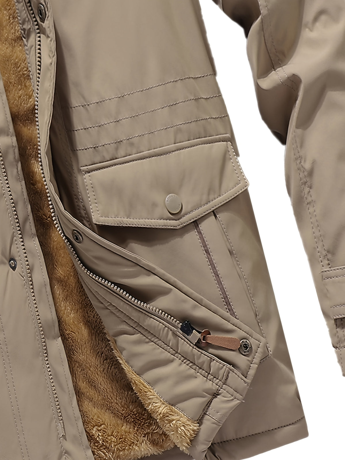 Veste long pour homme, à capuche, vert fougère