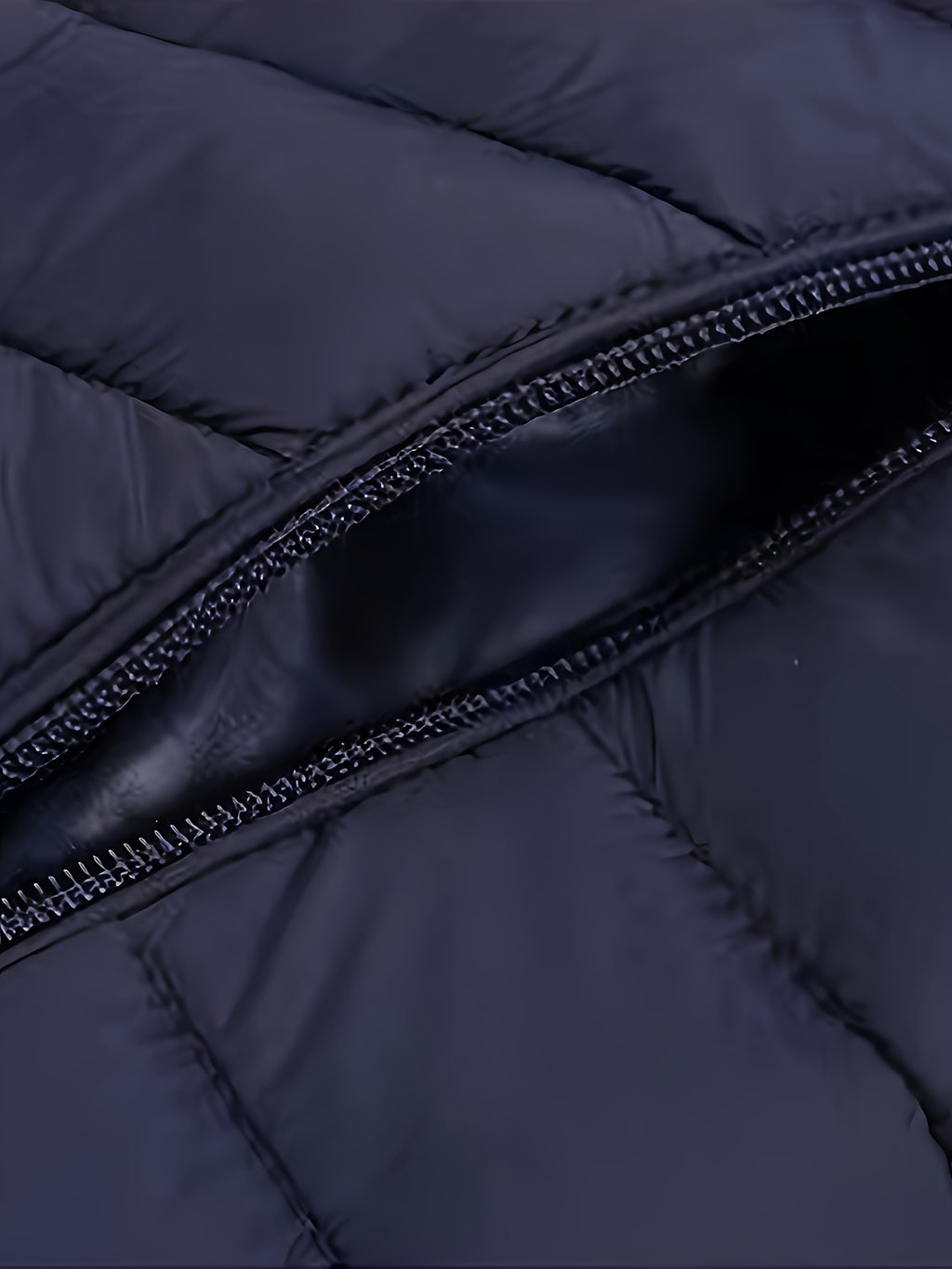 Veste matelassée pour homme, à capuche, bleu marine
