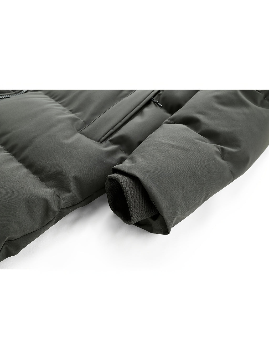 Manteau matelassé long pour homme, à capuche