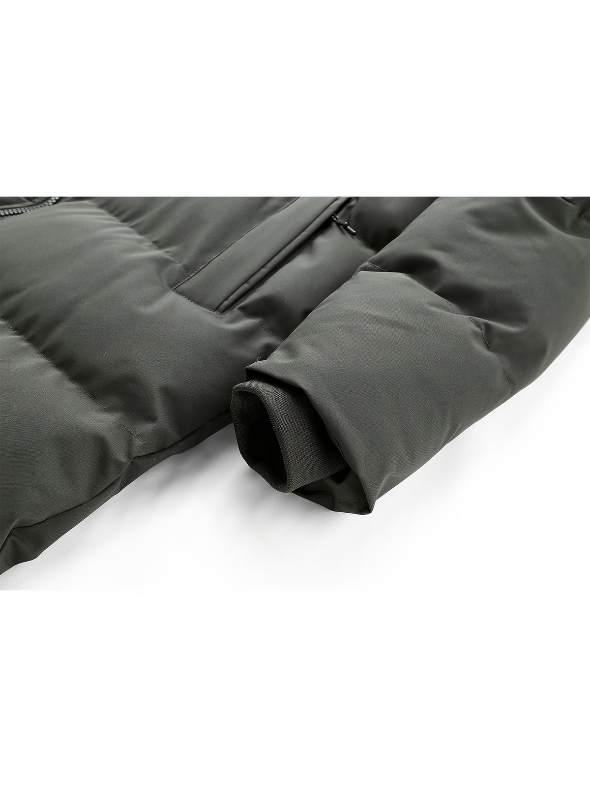 Manteau matelassé long pour homme, à capuche
