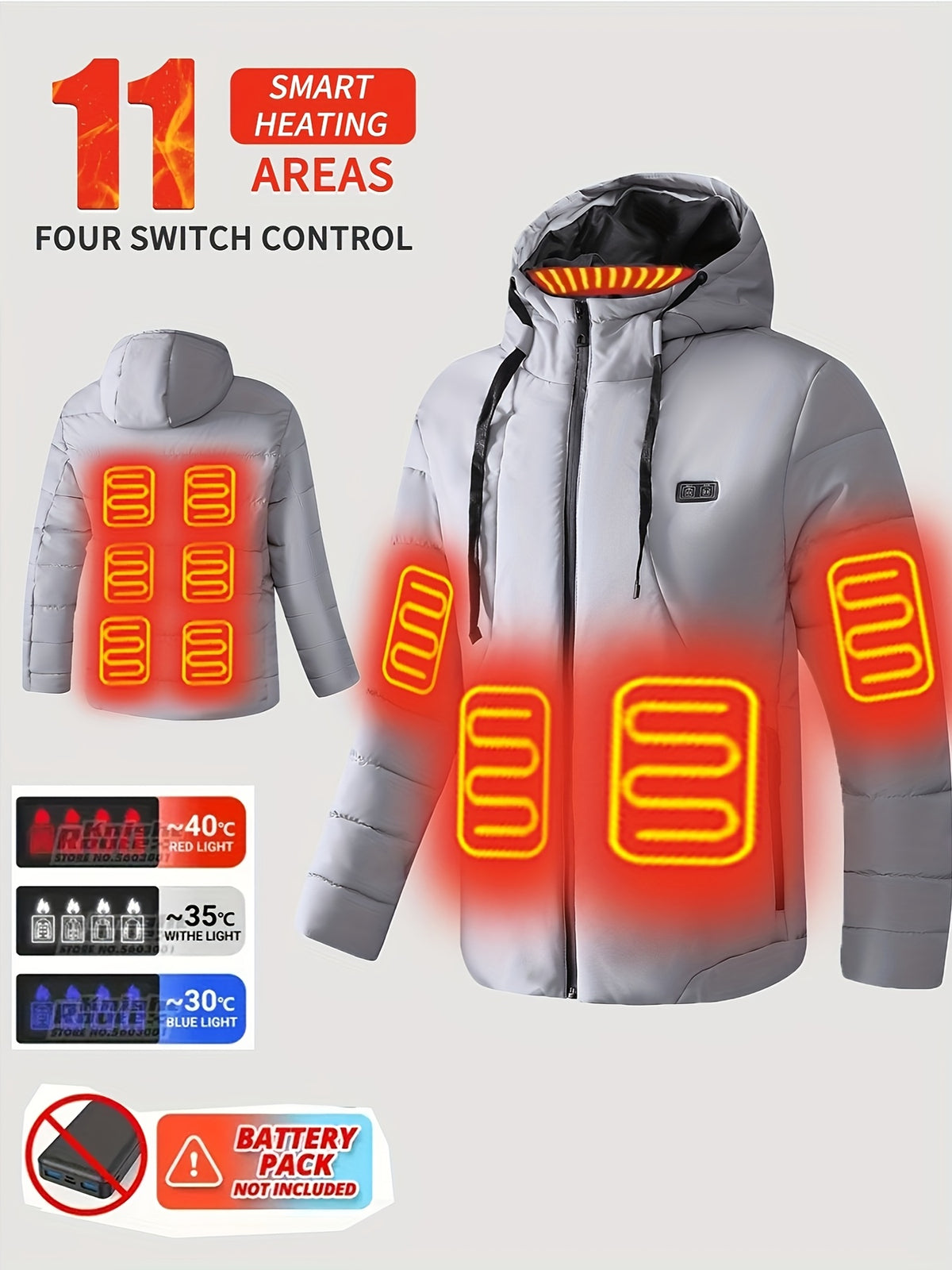 Manteau pour homme, à capuche, modele 4