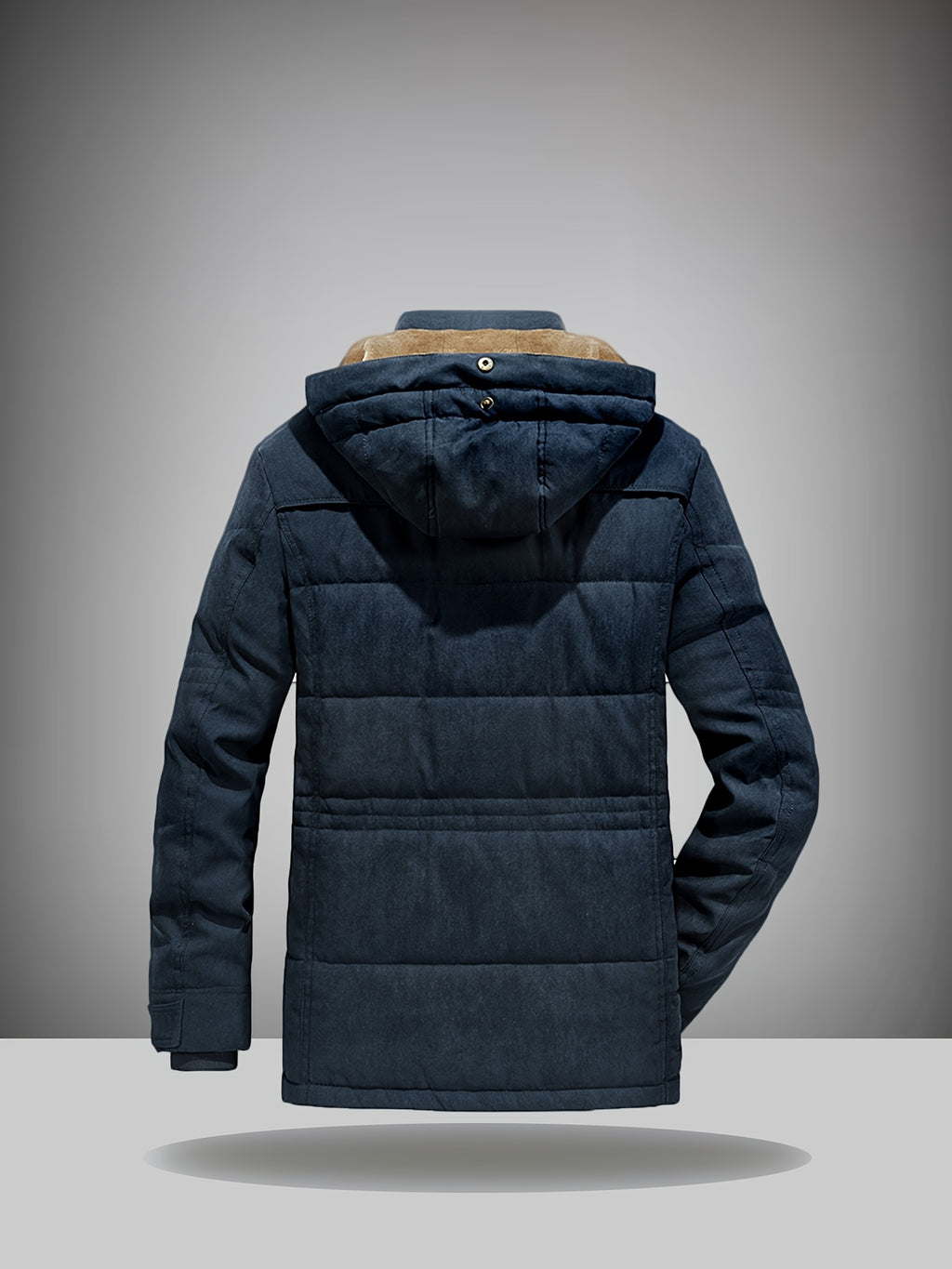 Veste pour homme, velours côtelé, à capuche, café