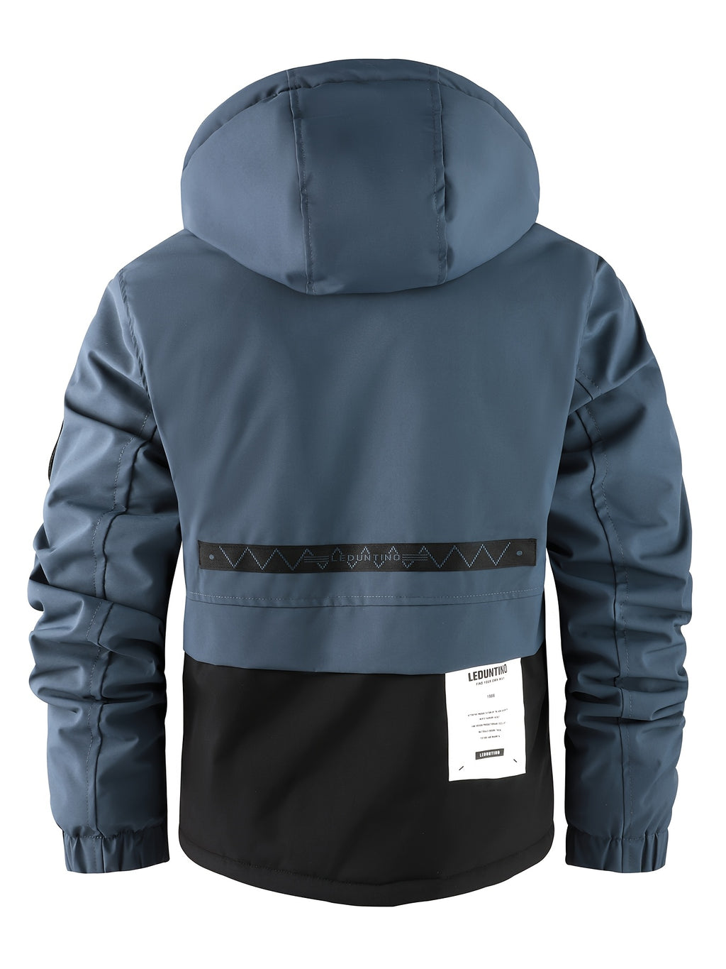 Manteau pour homme, capuche amovible, rouge brique