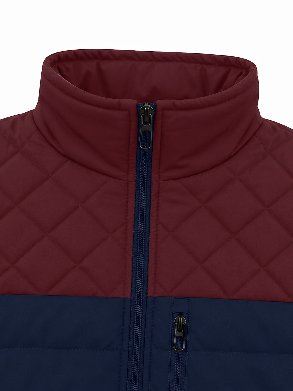 Veste matelassée, coupe-vent, à col montant, col montant, détail du vêtement