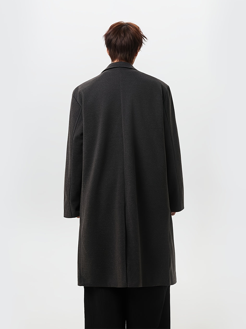 Manteau pour homme, à revers, café