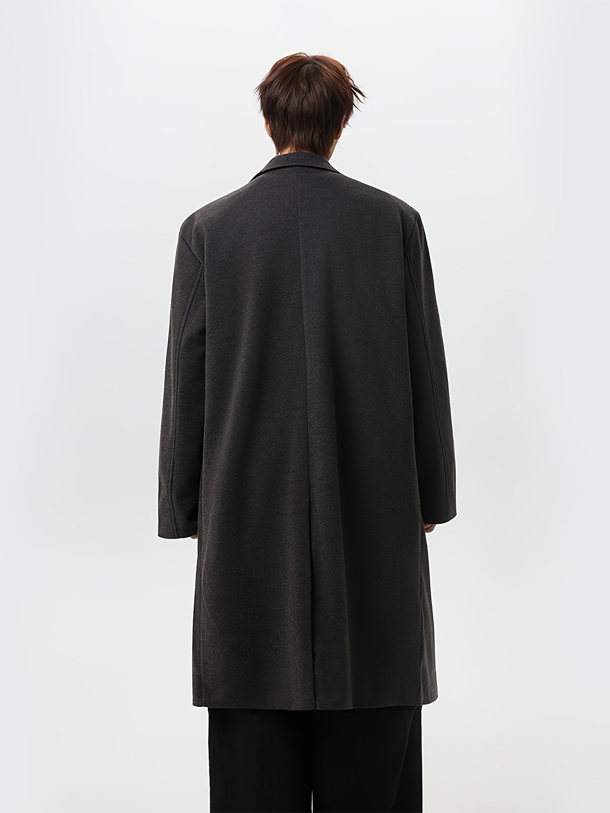 Manteau pour homme, à revers, café