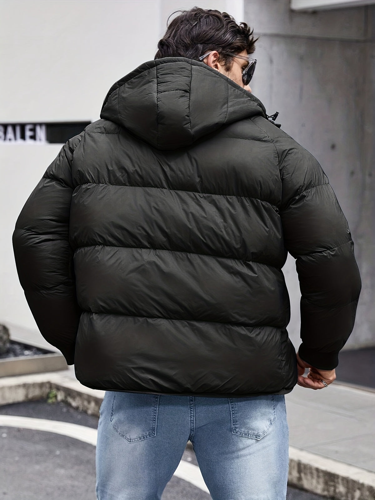Manteau matelassé pour homme, à capuche