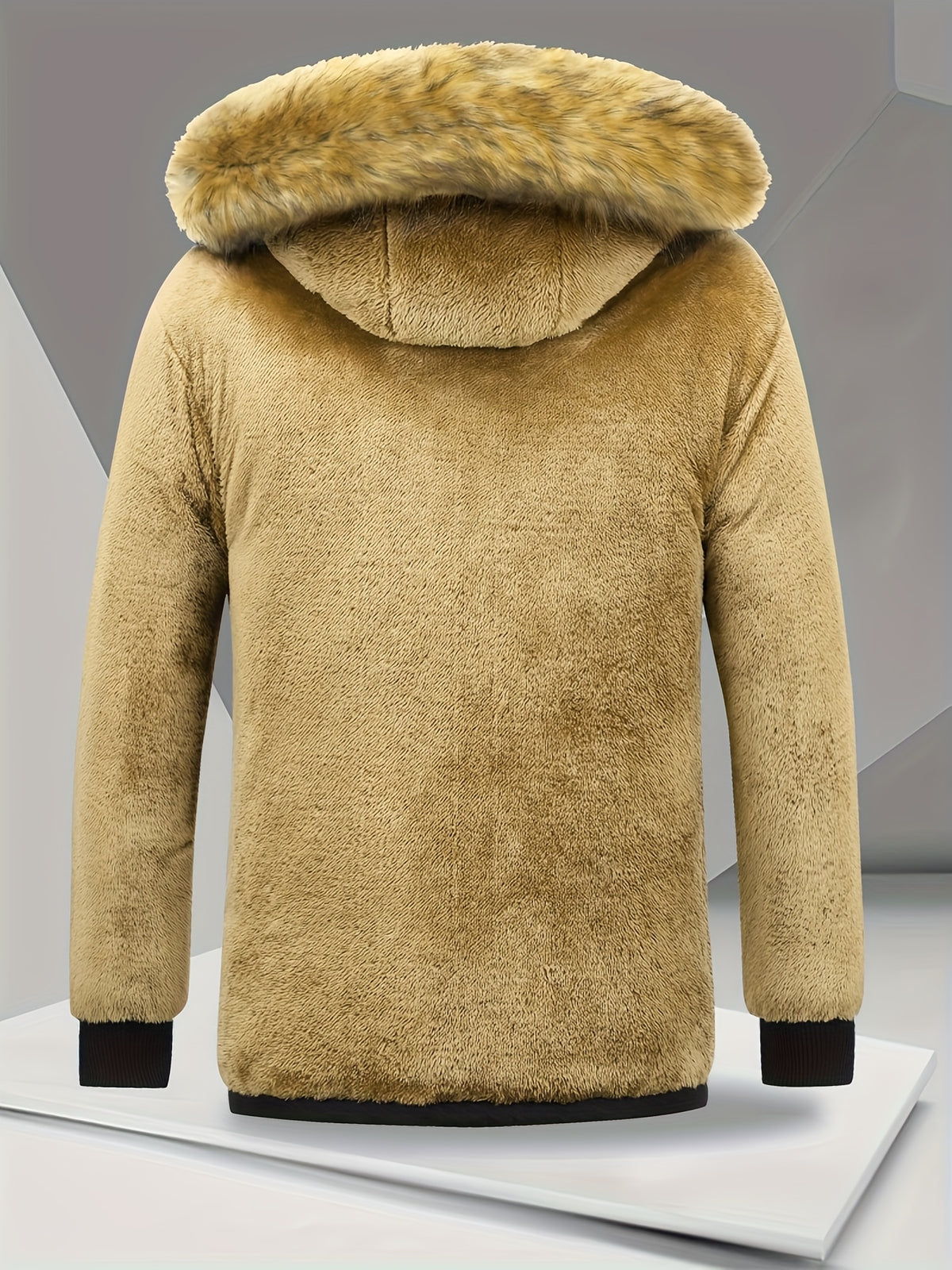 Manteau pour homme, coupe-vent, à capuche, noir foncé