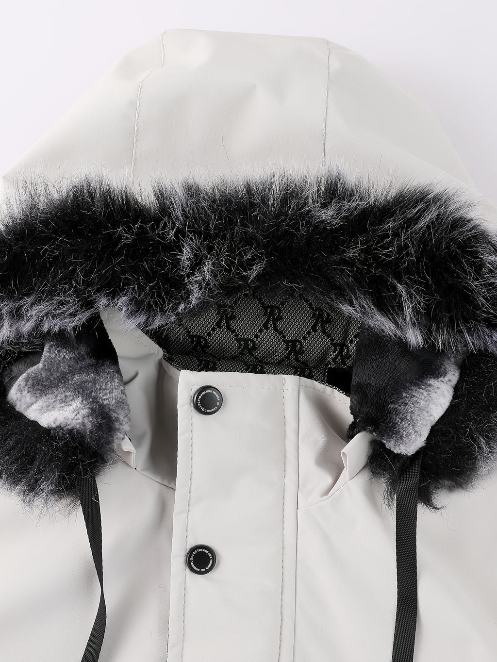 Veste pour homme, capuche amovible, col montant