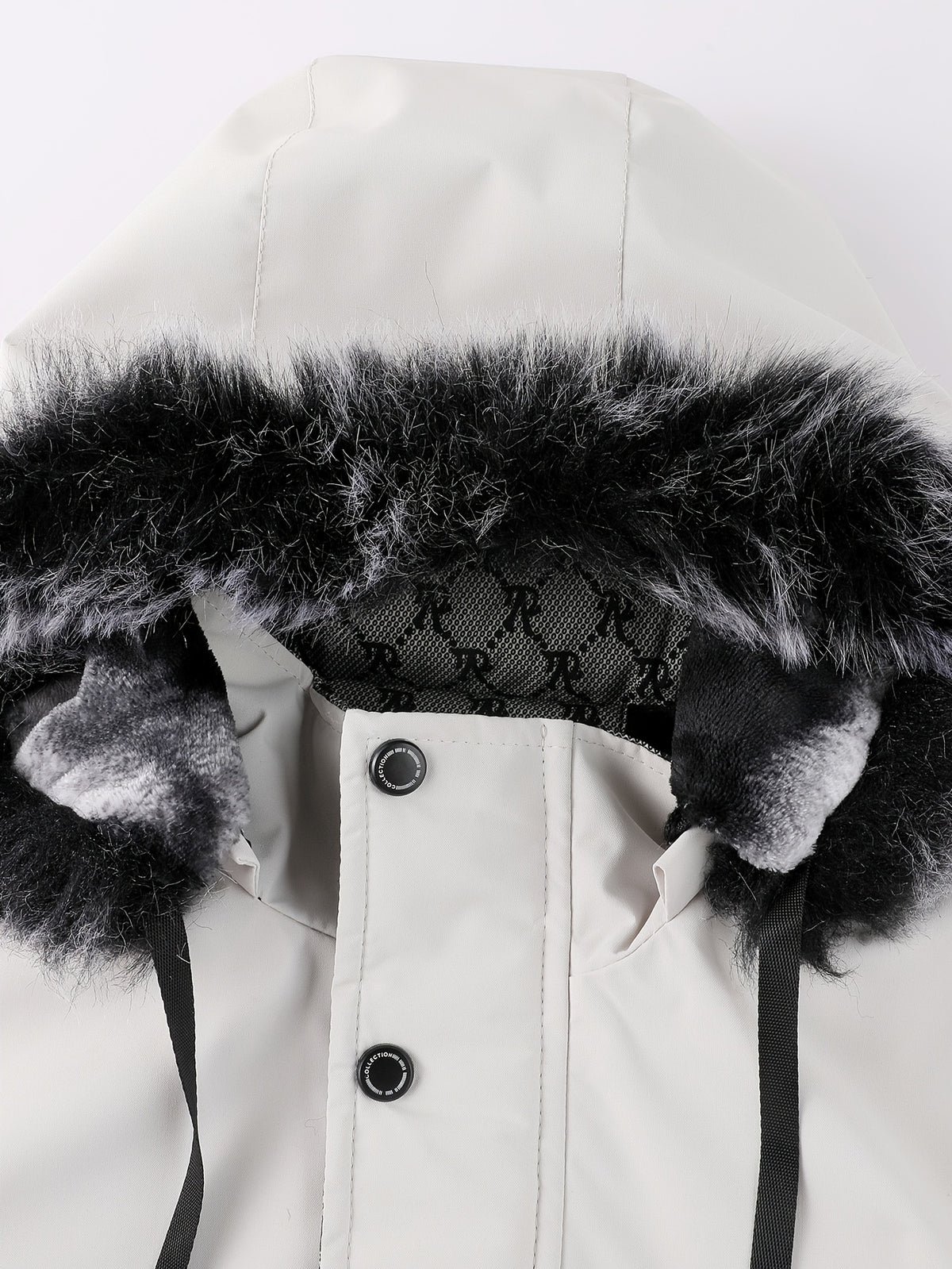 Veste pour homme, capuche amovible, col montant