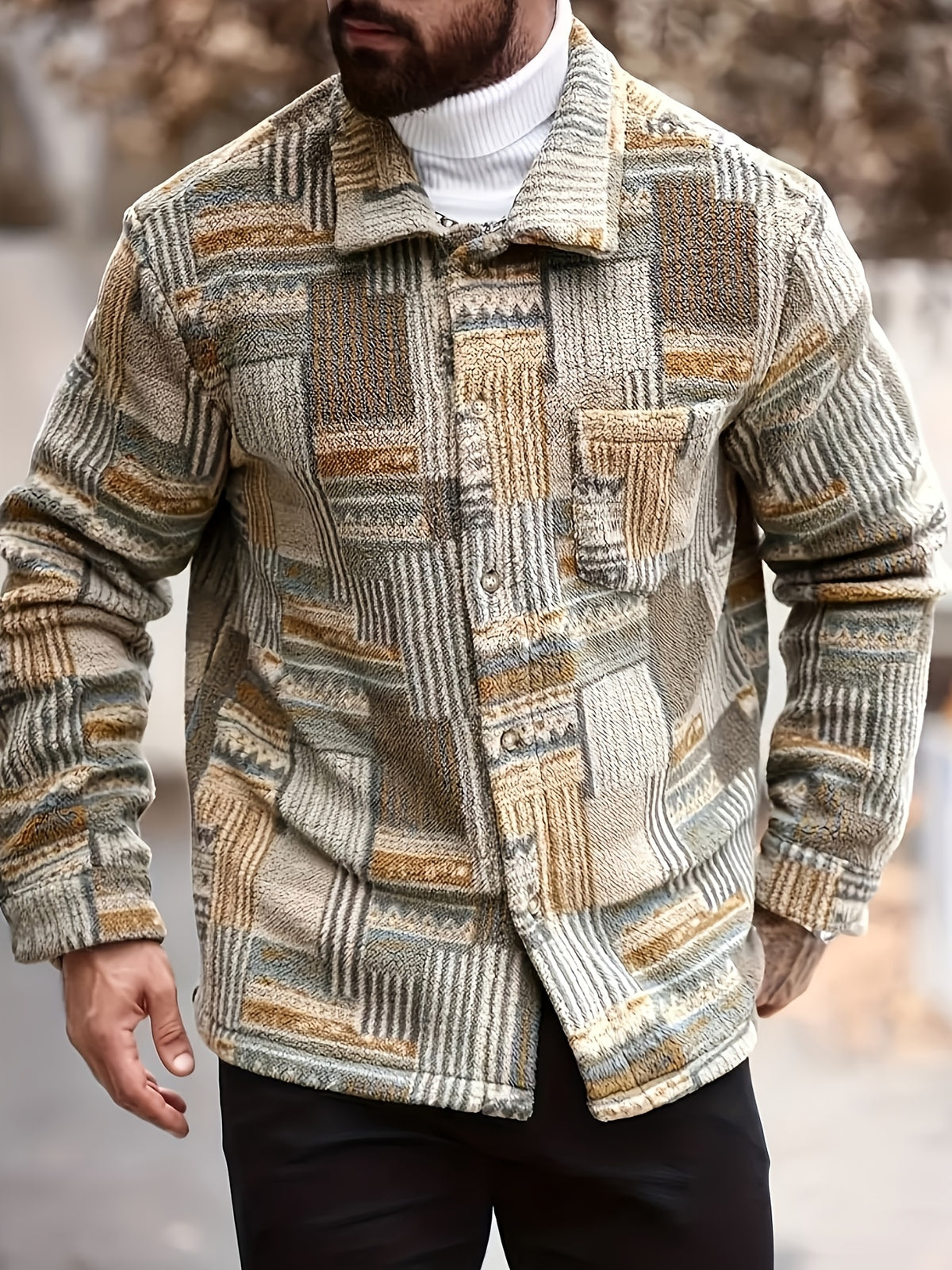 Veste pour homme, à revers, modele 4