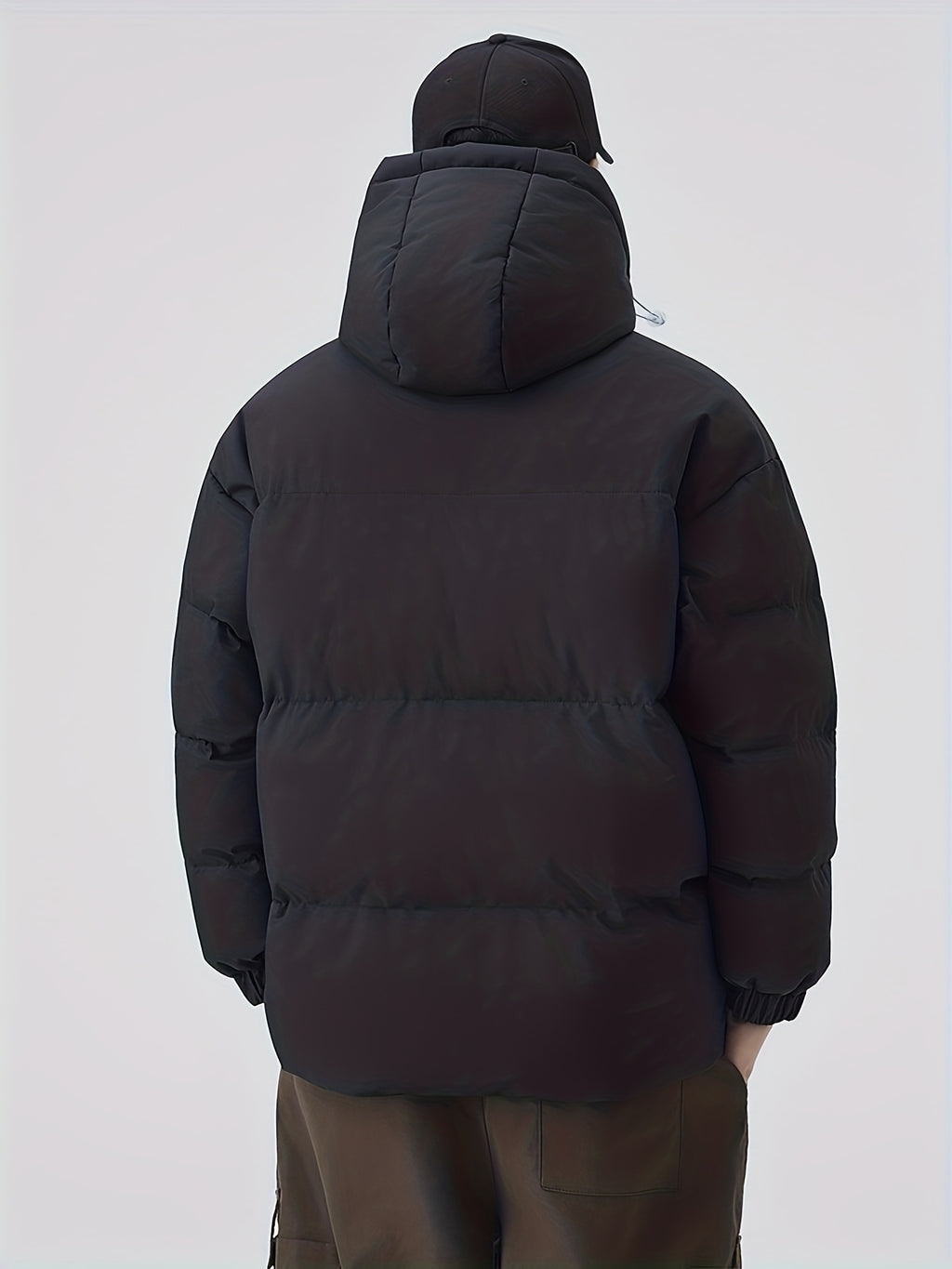 Manteau matelassé pour homme, à capuche, épi de blé jaune