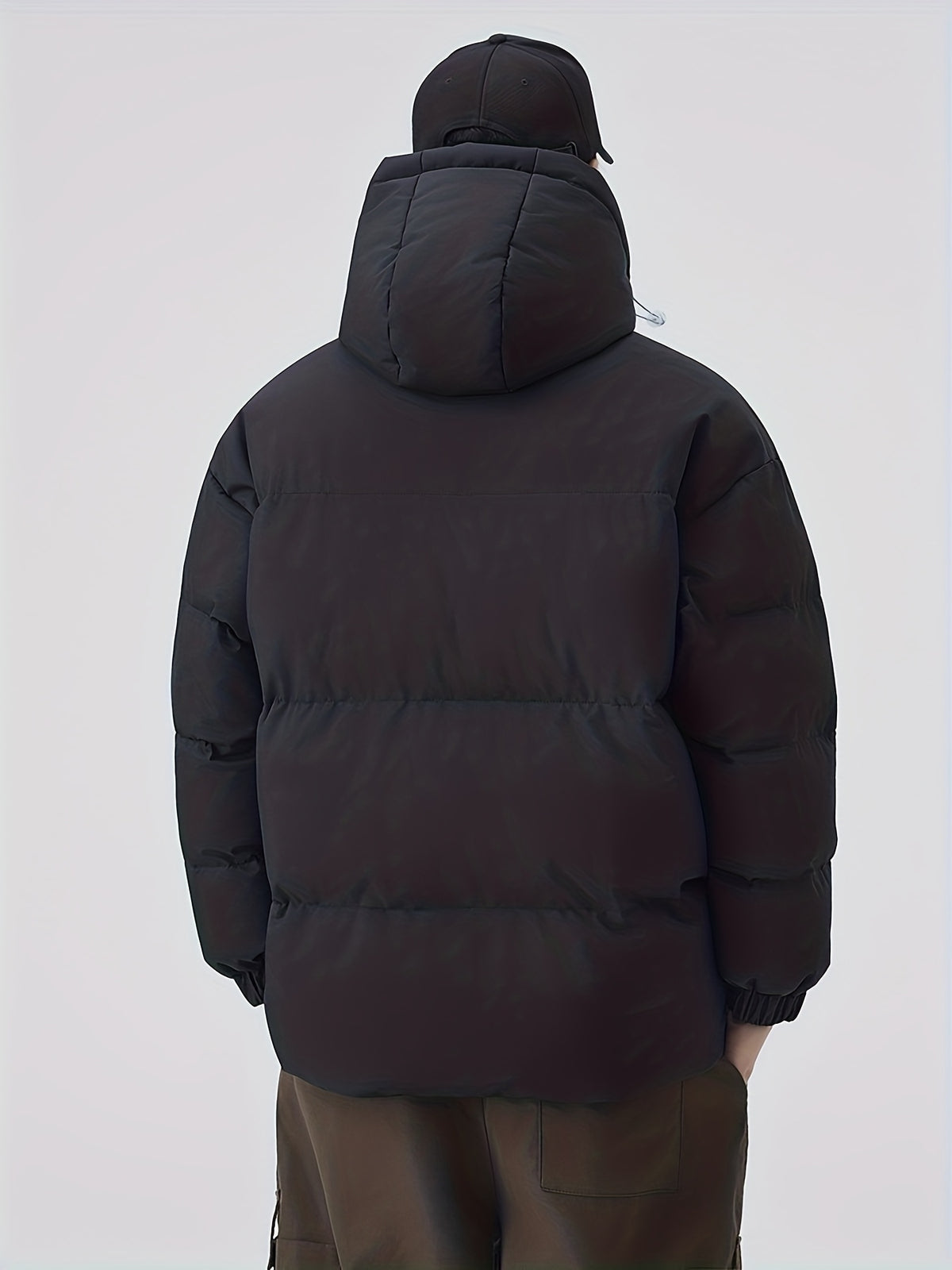 Manteau matelassé pour homme, à capuche, épi de blé jaune