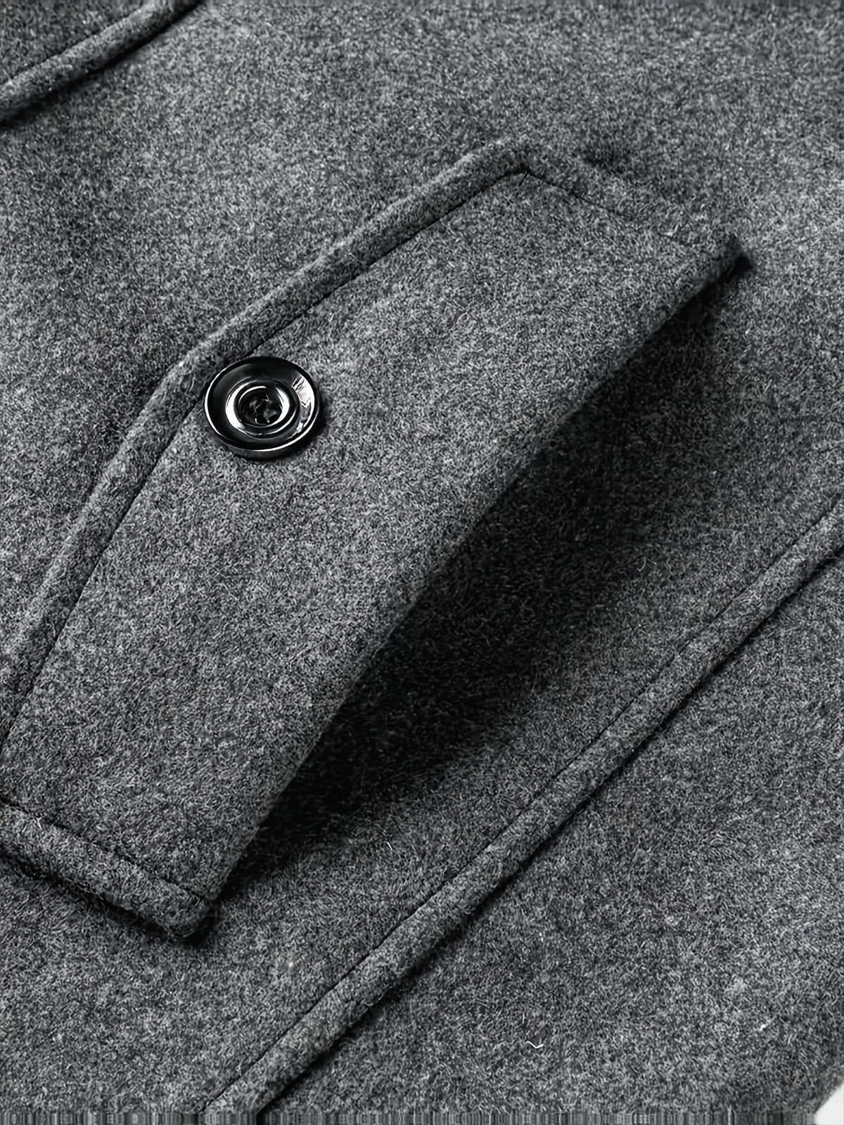 Manteau en tweed à capuche pour homme, 30 % laine, coupe ajustée