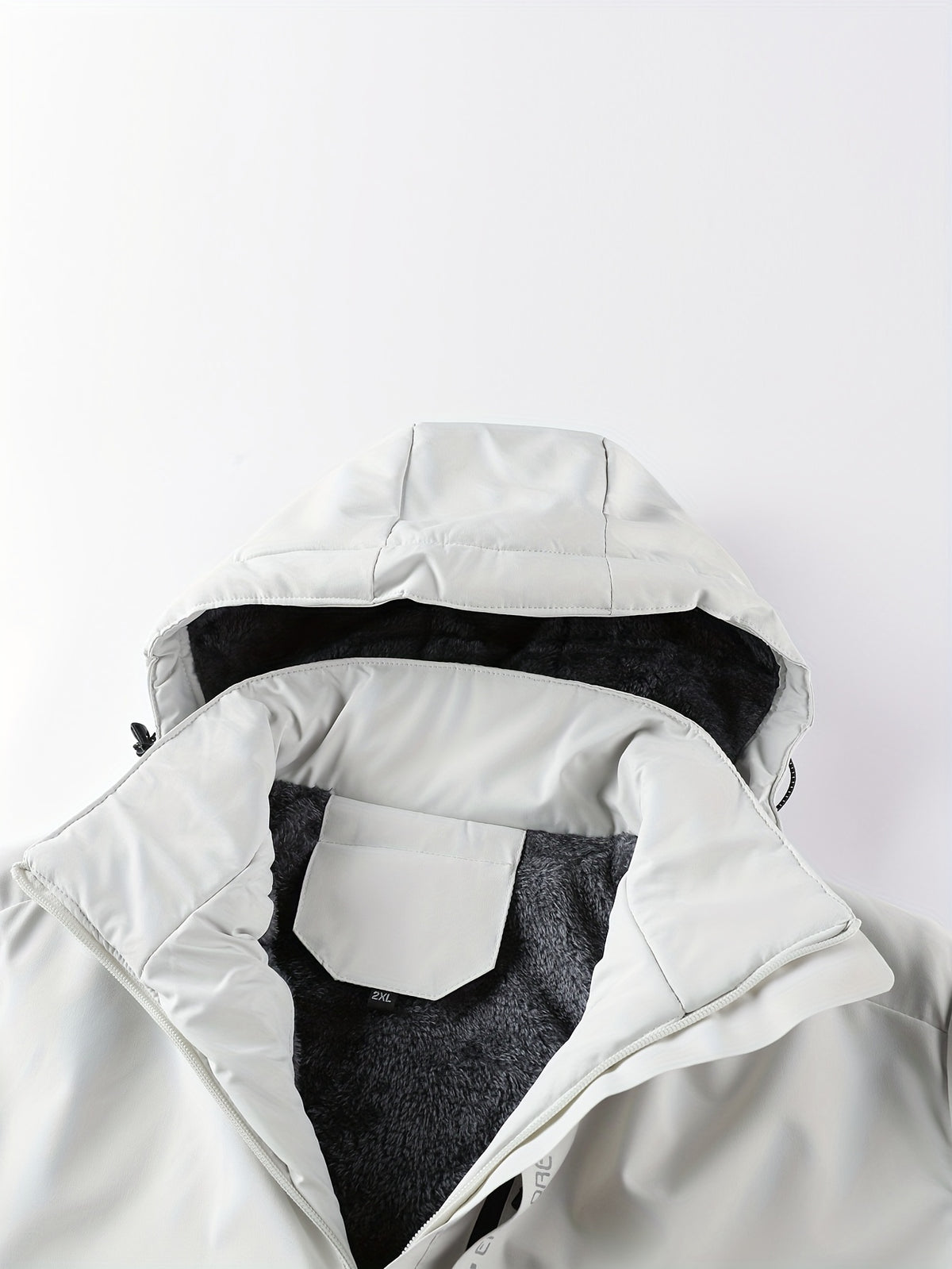 Veste pour homme, polaire, à capuche, col montant