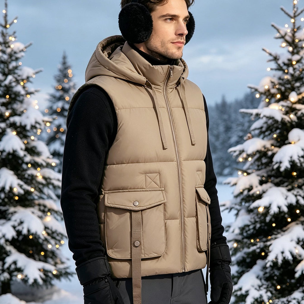 Manteau, capuche amovible, kaki, coloris kaki
