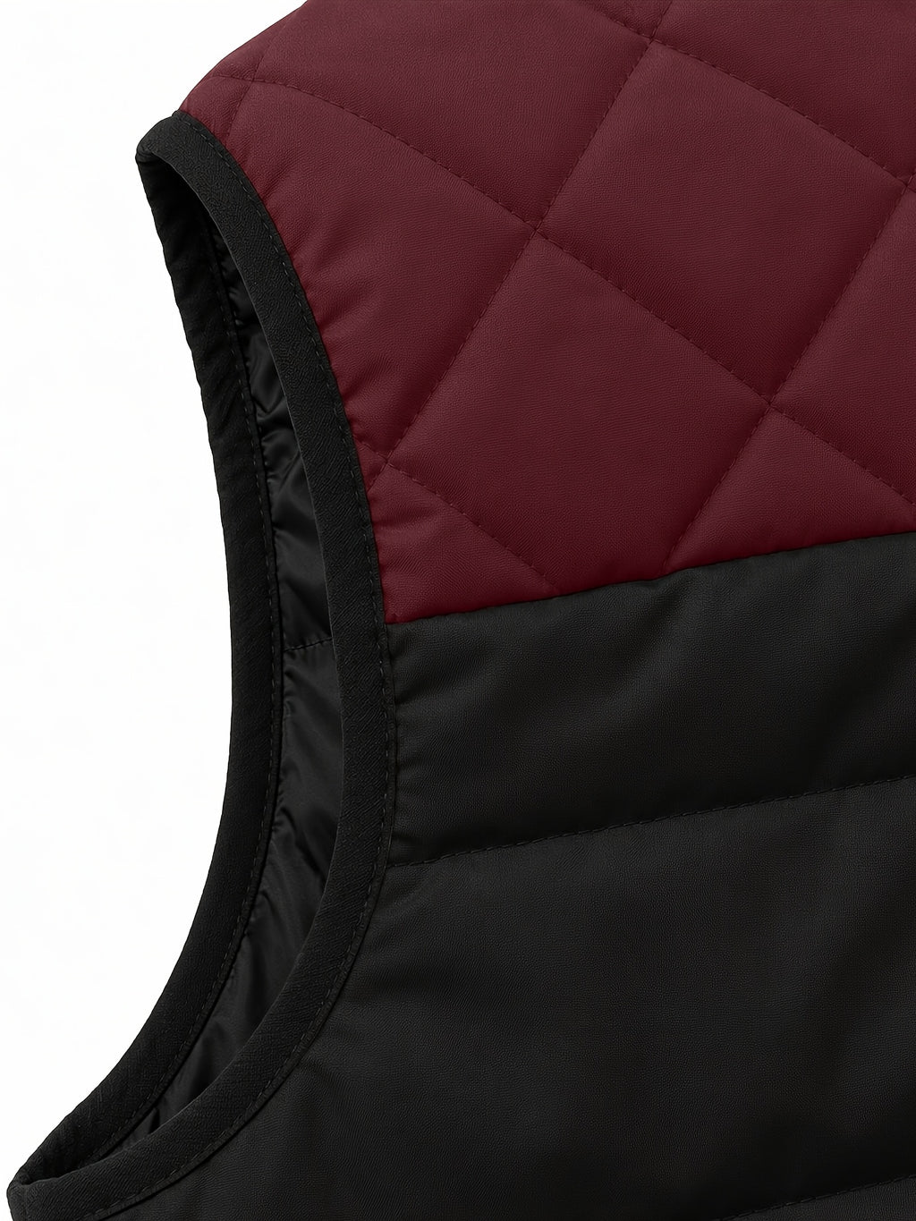 Veste matelassée, coupe-vent, à col montant, col montant, détail du vêtement