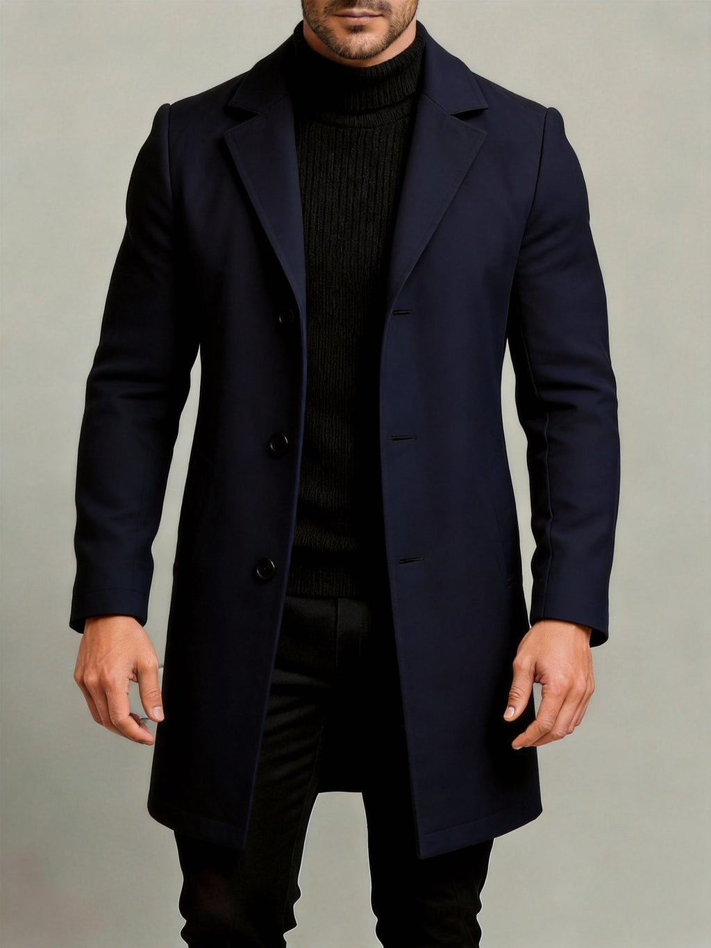 [Mei Xi Select] Trench-coat pour homme printemps/automne 2026, vêtement d'extérieur décontracté simple et polyvalent pour le printemps et l'automne, pour les trajets quotidiens et le quotidien avec une sensation de qualité supérieure