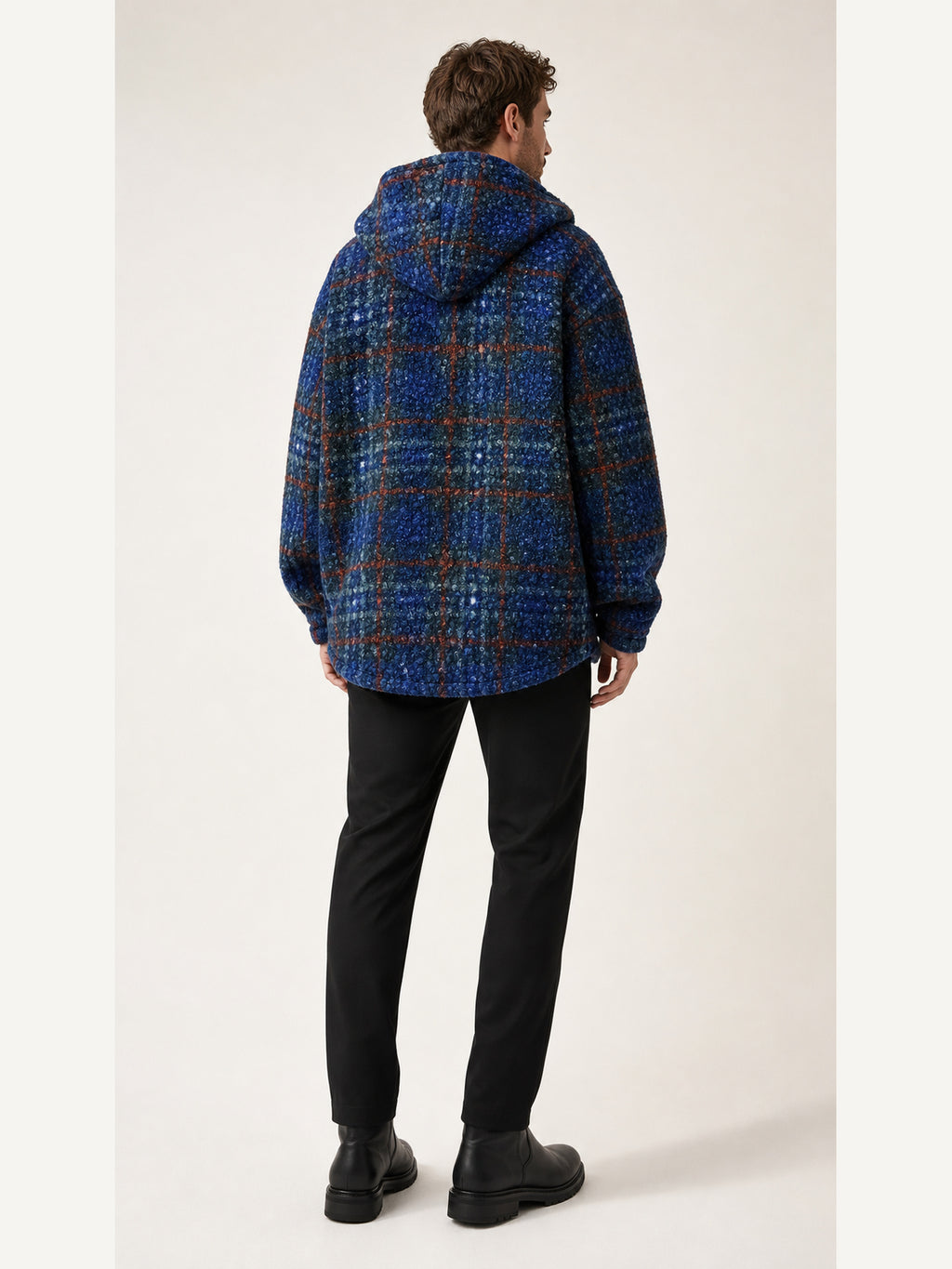 Veste pour homme, coupe-vent, à capuche, café