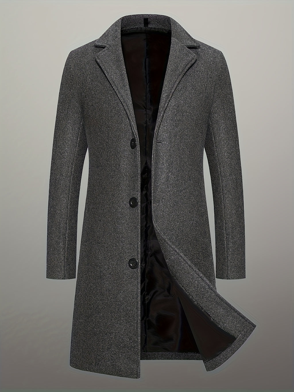 Manteau, tweed, à revers, gris foncé, photo 12
