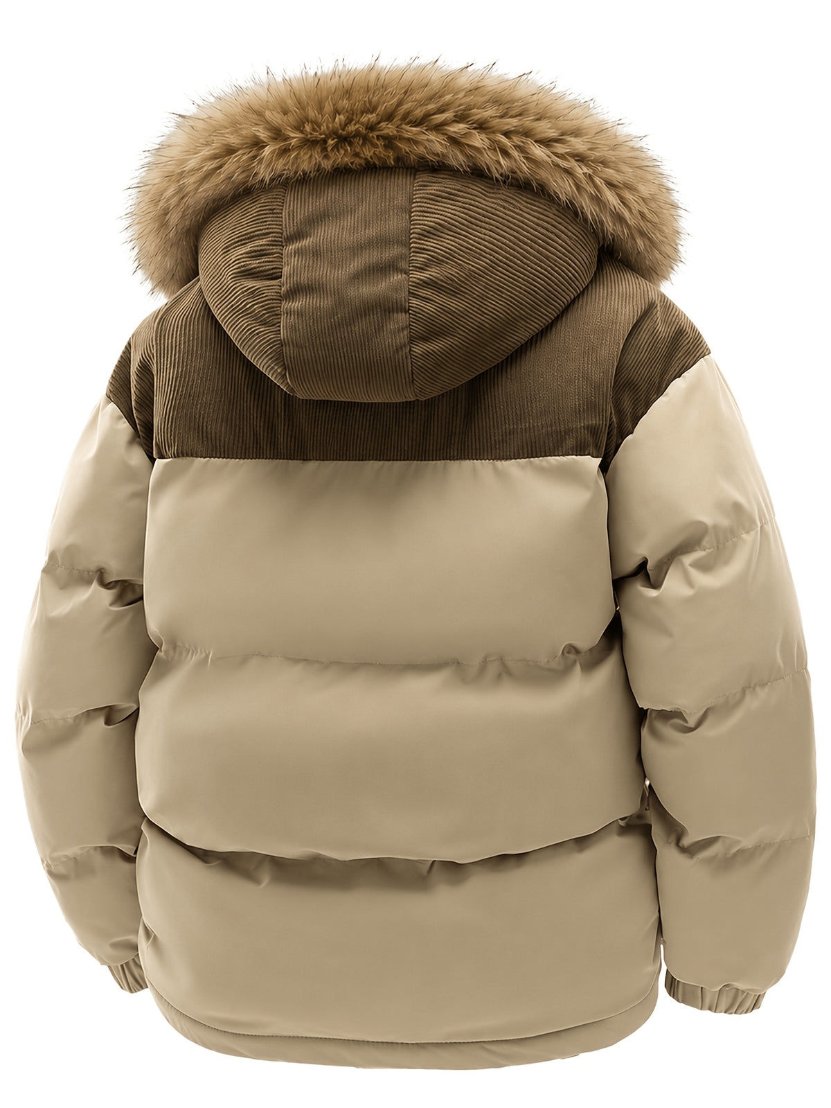 Manteau en fausse fourrure pour homme, imperméable, à capuche