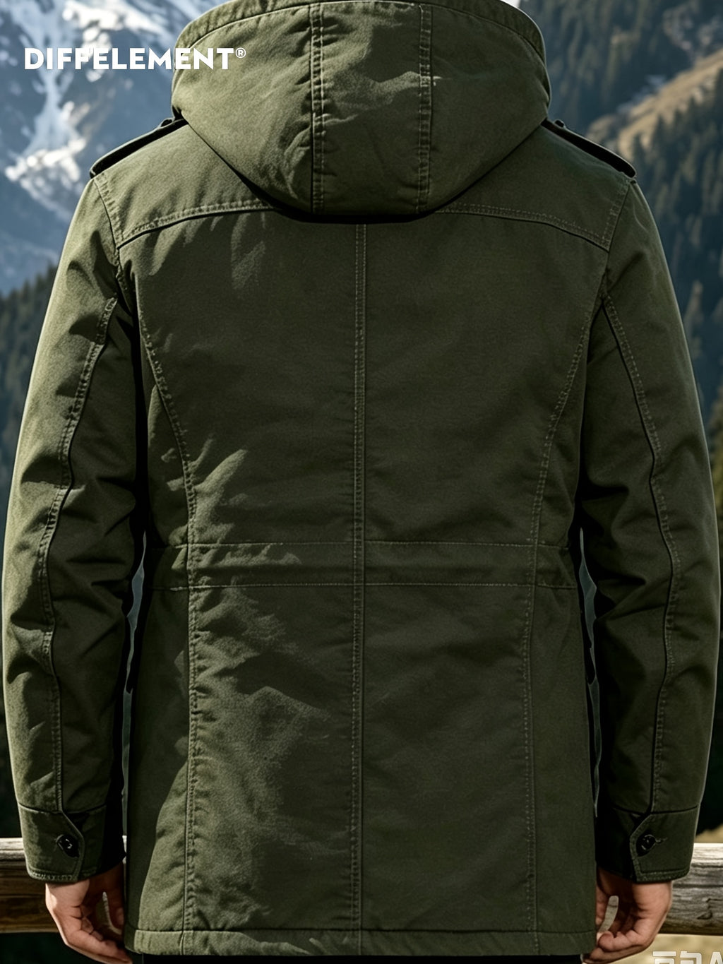 Parka pour homme, coupe-vent, à capuche