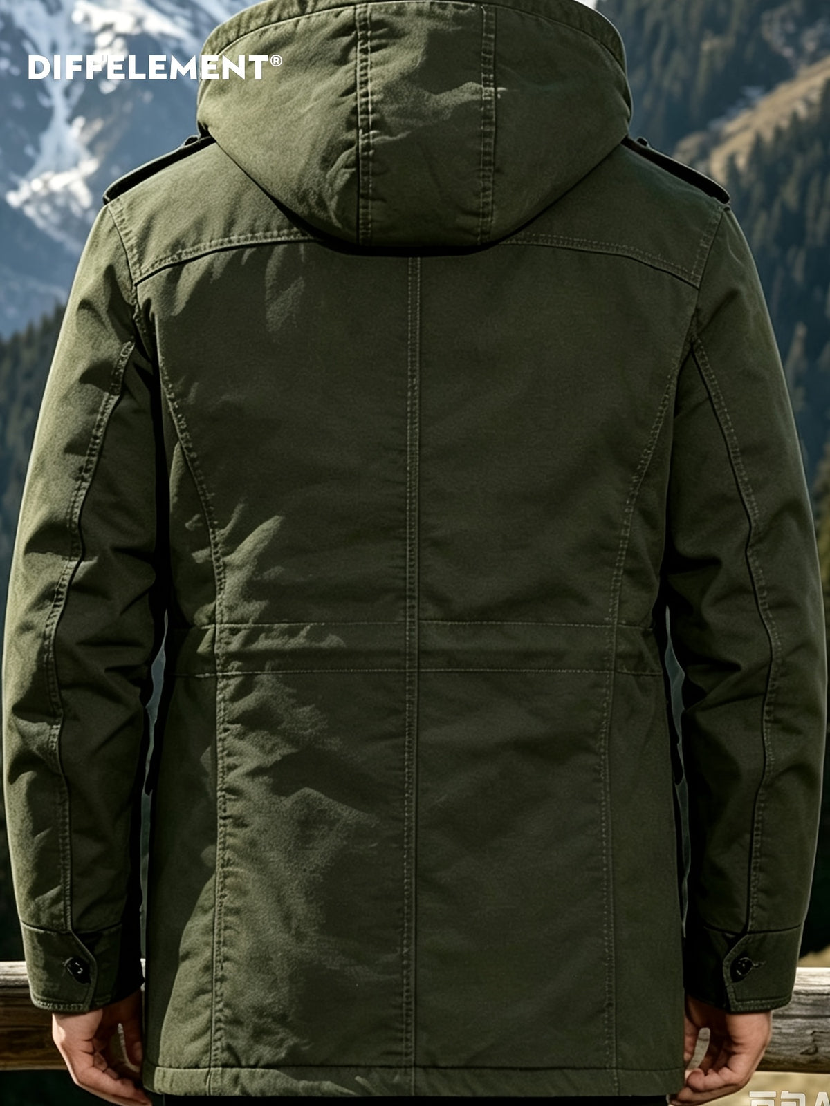 Parka pour homme, coupe-vent, à capuche