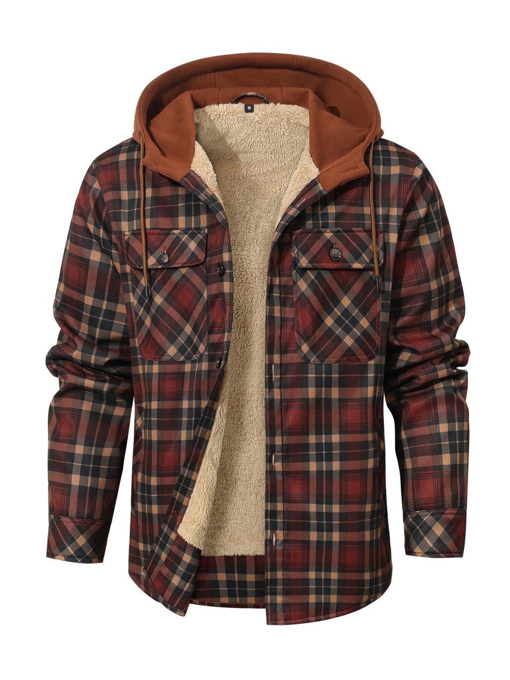 Veste pour homme, patchwork, à capuche, noir