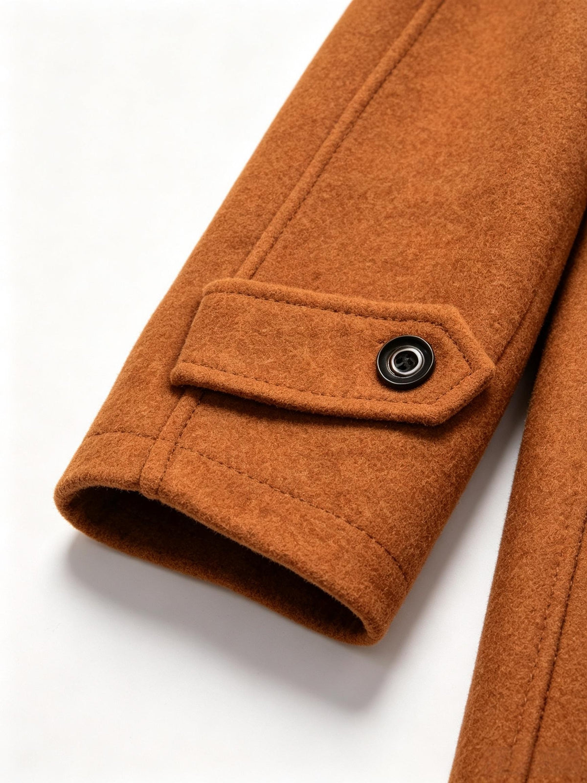 Trench en laine pour homme, 30 % laine, à col montant