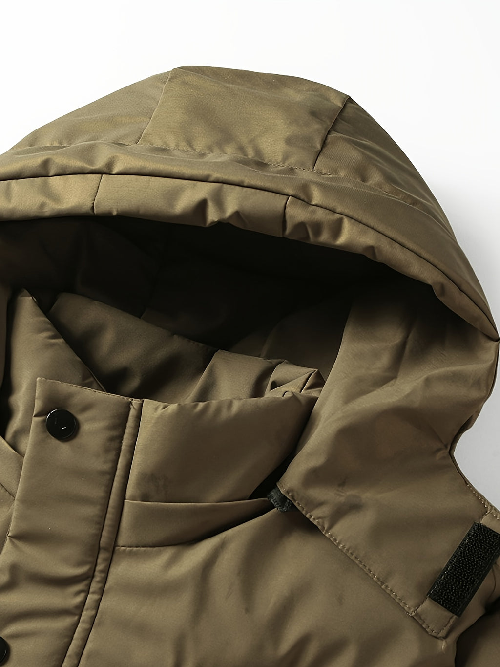 Manteau matelassé pour homme, capuche amovible