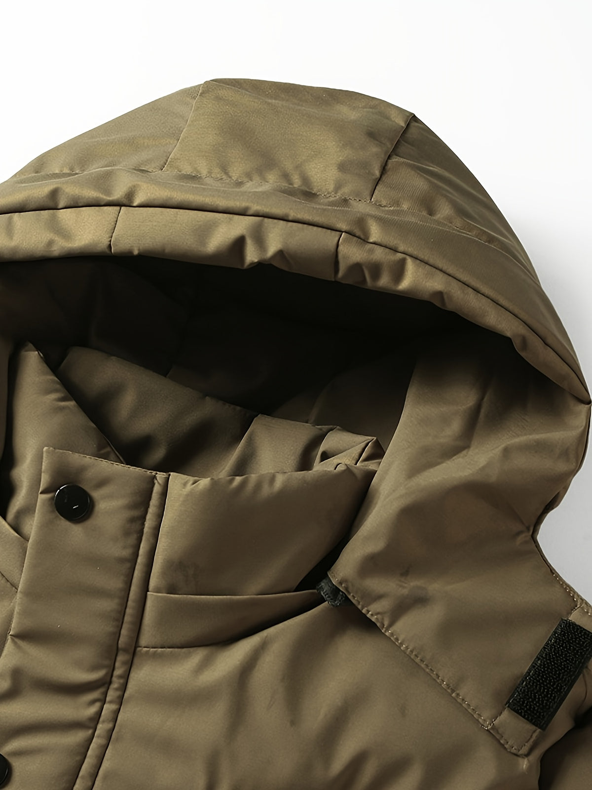 Manteau matelassé pour homme, capuche amovible