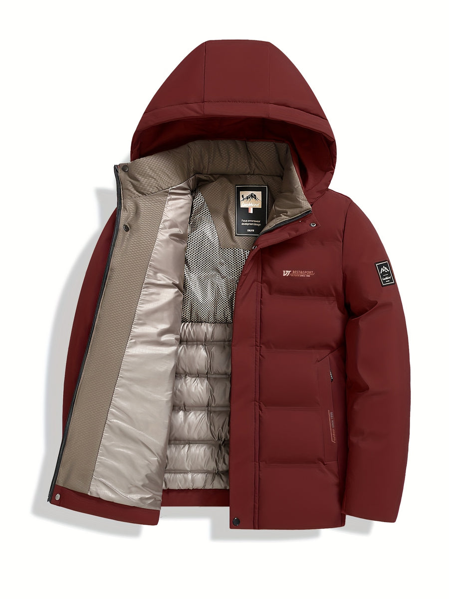 Veste, coupe-vent, à capuche, rouge, photo 12